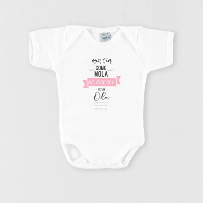 Babidu Bodys Estampados | Bodys Manga Corta^BODY ESTAMPADO FRASE R