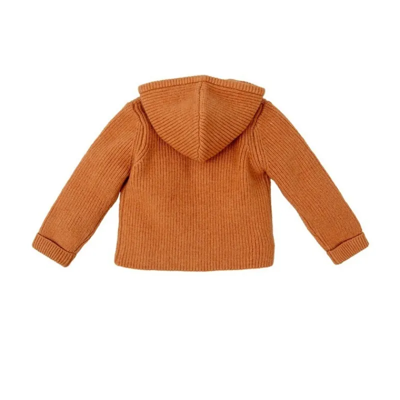 Babidu Abrigos Y Chaquetas Niño^Chaqueta punto capucha de niño a cuadros OLMO