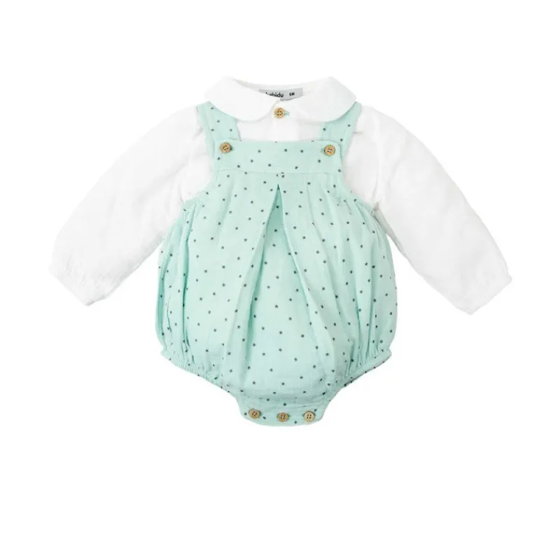 Babidu Petos Y Monos Bebe Niño^Conjunto peto bebe de niño con estrellitas HAYA