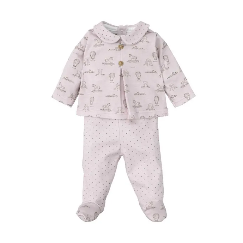 Babidu Conjuntos Bebe Niño | Conjuntos Bebé Niña^Conjunto polaina bebe con microestampado SAUCE