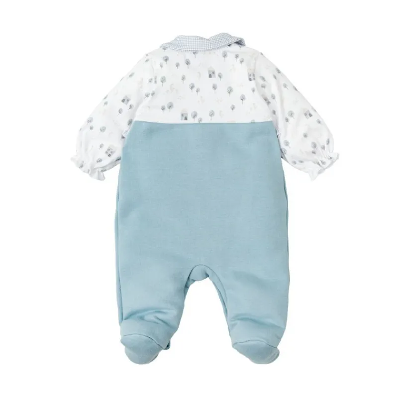 Babidu Peleles Y Pijamas Bebe Niño | Peleles Y Pijamas Bebe Niña^Pelele de bebé niña felpa con arboles y casitas ALERCE